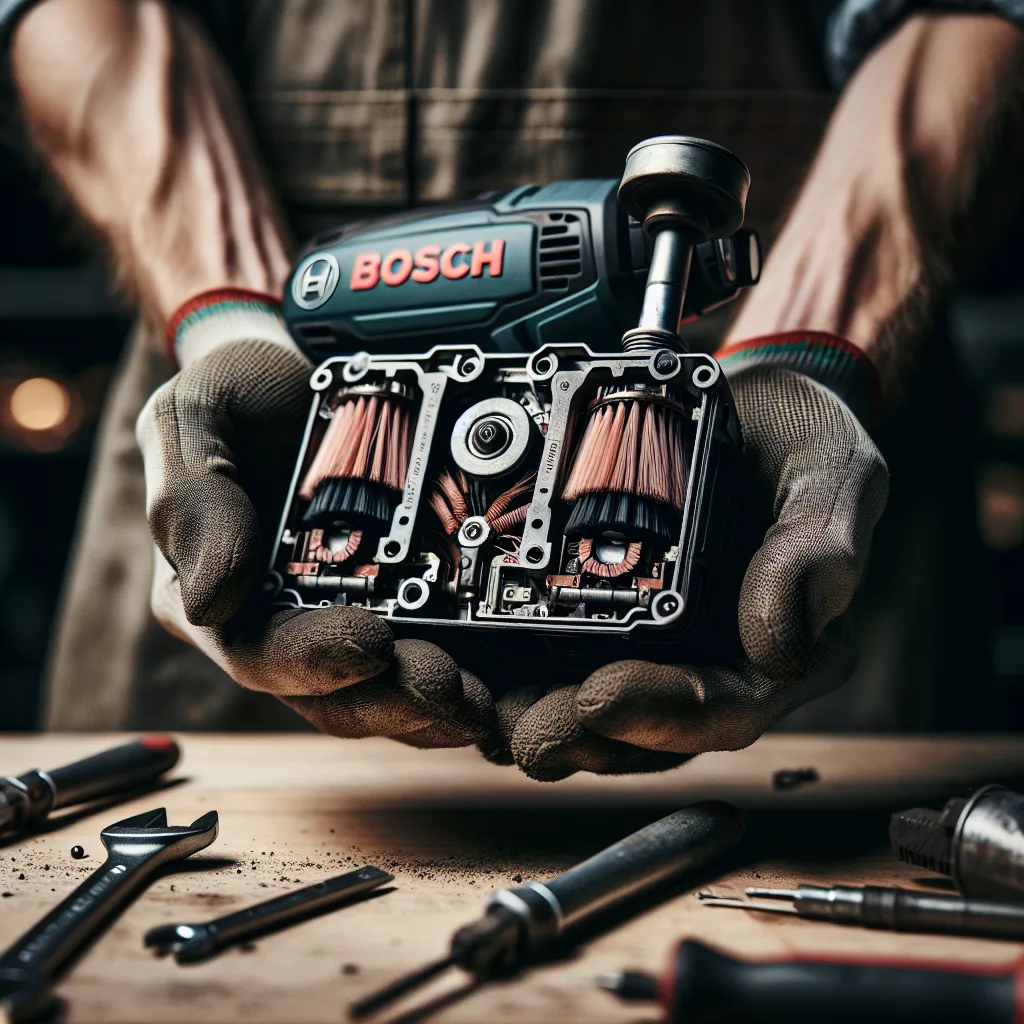 Bosch GWS 750-115 Kömür ve kolektör bakımı