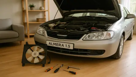 Nissan Almera 1.5 Radyatör fanı değişimi