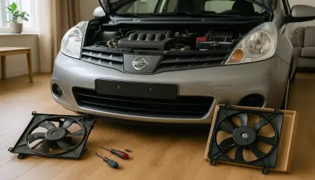 Nissan Note 1.4 Radyatör fanı değişimi